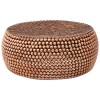 Templar Copper Finish Iron Round Beaded Coffee Table