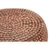 Templar Copper Finish Iron Round Beaded Coffee Table