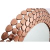 Templar Copper Finish Iron and Mirrored Pebble Effect Wall Mirror