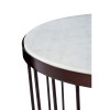 Templar Copper Metal and White Marble Round Side Table