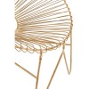 Templar Gold Finish Iron Chair with Hairpin Legs