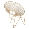 Templar Gold Finish Iron Chair with Hairpin Legs