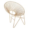 Templar Gold Finish Iron Chair with Hairpin Legs