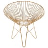 Templar Gold Finish Iron Chair with Hairpin Legs