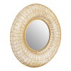 Templar Gold Finish Iron and Mirrored Glass Convex Wall Mirror (pair)