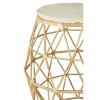 Templar Gold Finish Metal and Polished Marble Round Side Table