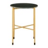 Templar Large Green Marble Top and Gold Metal Round Side Table