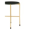 Templar Large Green Marble Top and Gold Metal Round Side Table