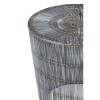 Templar Natural Iron Wireframe Rounded Top Side Table