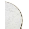 Templar Nickel Silver Finish Metal and White Marble Side Tables