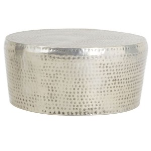 Templar Silver Finish Iron Low Round Coffee Table Templar Silver Finish Iron Low Round Coffee Table