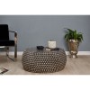 Templar Silver Finish Iron Round Beaded Coffee Table