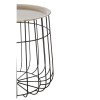 Templar Silver Finish and Black Wire Detail Metal Side Table