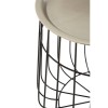 Templar Silver Finish and Black Wire Detail Metal Side Table