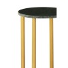 Templar Small Green Marble and Gold Finish Iron Round Side Table