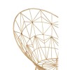 Templar Spider Web Design Gold Finish Iron Chair