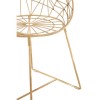 Templar Spider Web Design Gold Finish Iron Chair