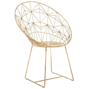 Templar Spider Web Design Gold Finish Iron Chair Templar Spider Web Design Gold Finish Iron Chair
