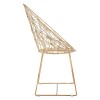 Templar Spider Web Design Gold Finish Iron Chair