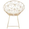 Templar Spider Web Design Gold Finish Iron Chair