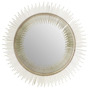 Templar Spoke Pewtar Finish Iron and Mirrored Glass Round Wall Mirror (Pair) Templar Spoke Pewtar Finish Iron and Mirrored Glass Round Wall Mirror (Pair)