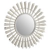 Templar Sunburst Effect Silver Finish Mirrored Glass Wall Mirror