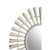 Templar Sunburst Effect Silver Finish Mirrored Glass Wall Mirror