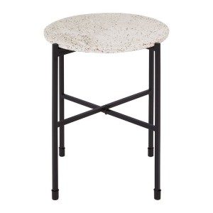 Templar Terrazo Black Iron Framed Side Table