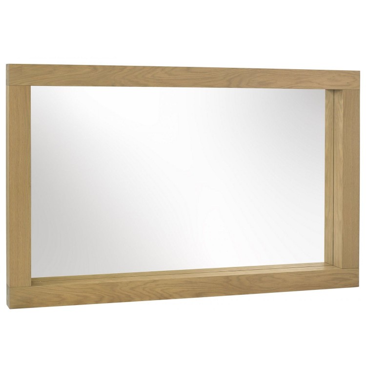 Bentley Designs Turin Light Oak Landscape Mirror