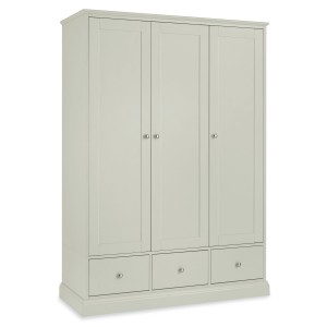 Ashby Cotton Painted Furniture 3 Door 3 Drawer Wardrobe Ashby Cotton Painted Furniture 3 Door 3 Drawer Wardrobe