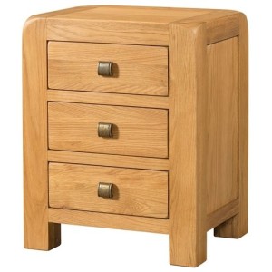 Ayr Oak Furniture 3 Drawer Bedside Ayr Oak Furniture 3 Drawer Bedside
