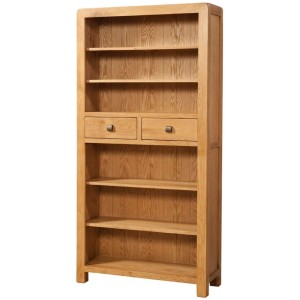 Ayr Oak Furniture Tall Bookcase with 2 Drawers Ayr Oak Furniture Tall Bookcase with 2 Drawers