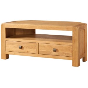 Avon Oak Furniture Corner TV Unit Avon Oak Furniture Corner TV Unit