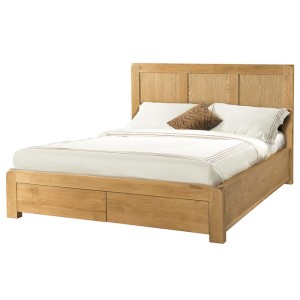 Ayr Oak Furniture 4ft6 Bed with 2 Storage Drawers Ayr Oak Furniture 4ft6 Bed with 2 Storage Drawers