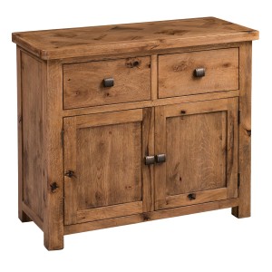 Aztec Solid Oak Furniture Rustic Small 2 Door Sideboard Aztec Solid Oak Furniture Rustic Small 2 Door Sideboard