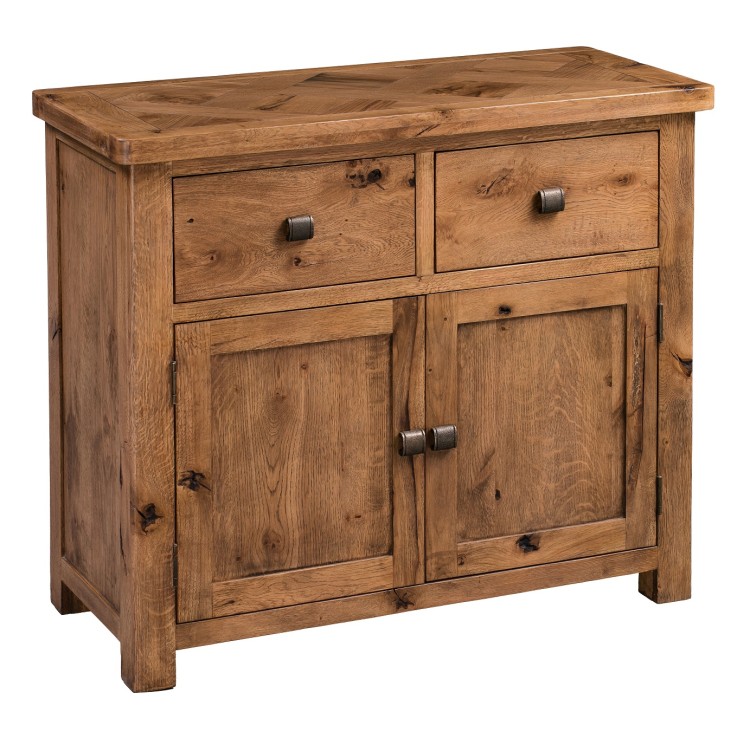Aztec Solid Oak Furniture Rustic Small 2 Door Sideboard Aztec Solid Oak Furniture Rustic Small 2 Door Sideboard
