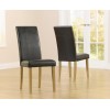 Promo Oak Furniture 120cm Dining Table & 4 Black Atlanta Chairs