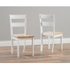 Brampton White Painted Dining Table 115cm and 4 Chairs CHI115OANDWDT4C