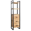 Cosmo Industrial Furniture Slim Drawer Open Bookcase ID16