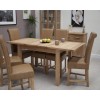 Deluxe Solid Oak Furniture Small Extending 4-6 Seater Table