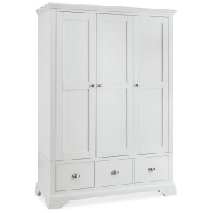 Hampstead White Painted Furniture Triple Wardrobe Hampstead White Painted Furniture Triple Wardrobe