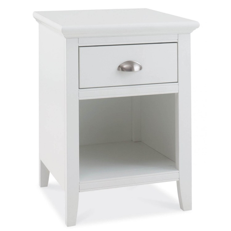 Hampstead White Painted Furniture 1 Drawer Bedside Cabinet