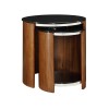 Jual San Marino Walnut Furniture Nest of Tables with Tempered Glass OFHJF305-W