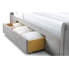 Julian Bowen Furniture Capri Light Grey Linen Fabric Double 4ft6 Bed with Drawers