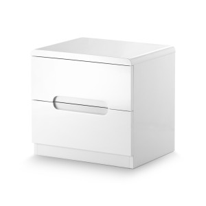 Julian Bowen Painted Furniture Manhattan White 2 Drawer Bedside Julian Bowen Painted Furniture Manhattan White 2 Drawer Bedside