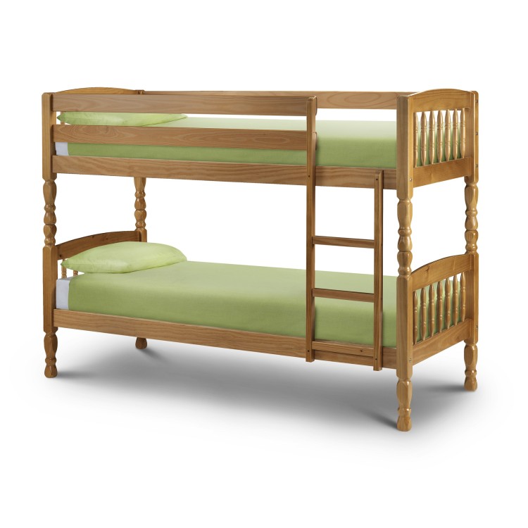 Julian Bowen Furniture Lincoln Pine Small 2ft6 Single Bunk Bed