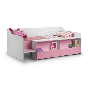Julian Bowen Furniture Stella 3ft Low Sleeper Bed in Pink Julian Bowen Furniture Stella 3ft Low Sleeper Bed in Pink