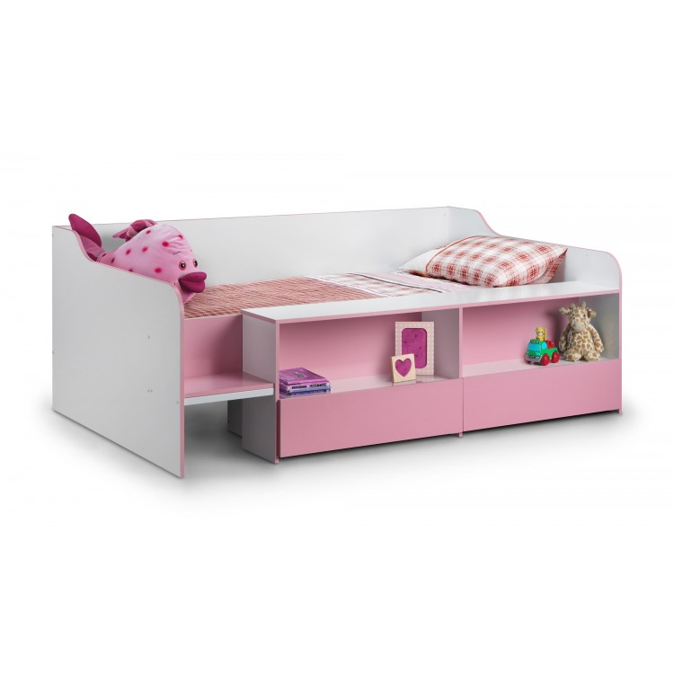 Julian Bowen Furniture Stella 3ft Low Sleeper Bed in Pink