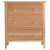 Bergen Oak Furniture 3 Drawer Chest