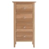 Bergen Oak Furniture 4 Drawer Narrow Chest